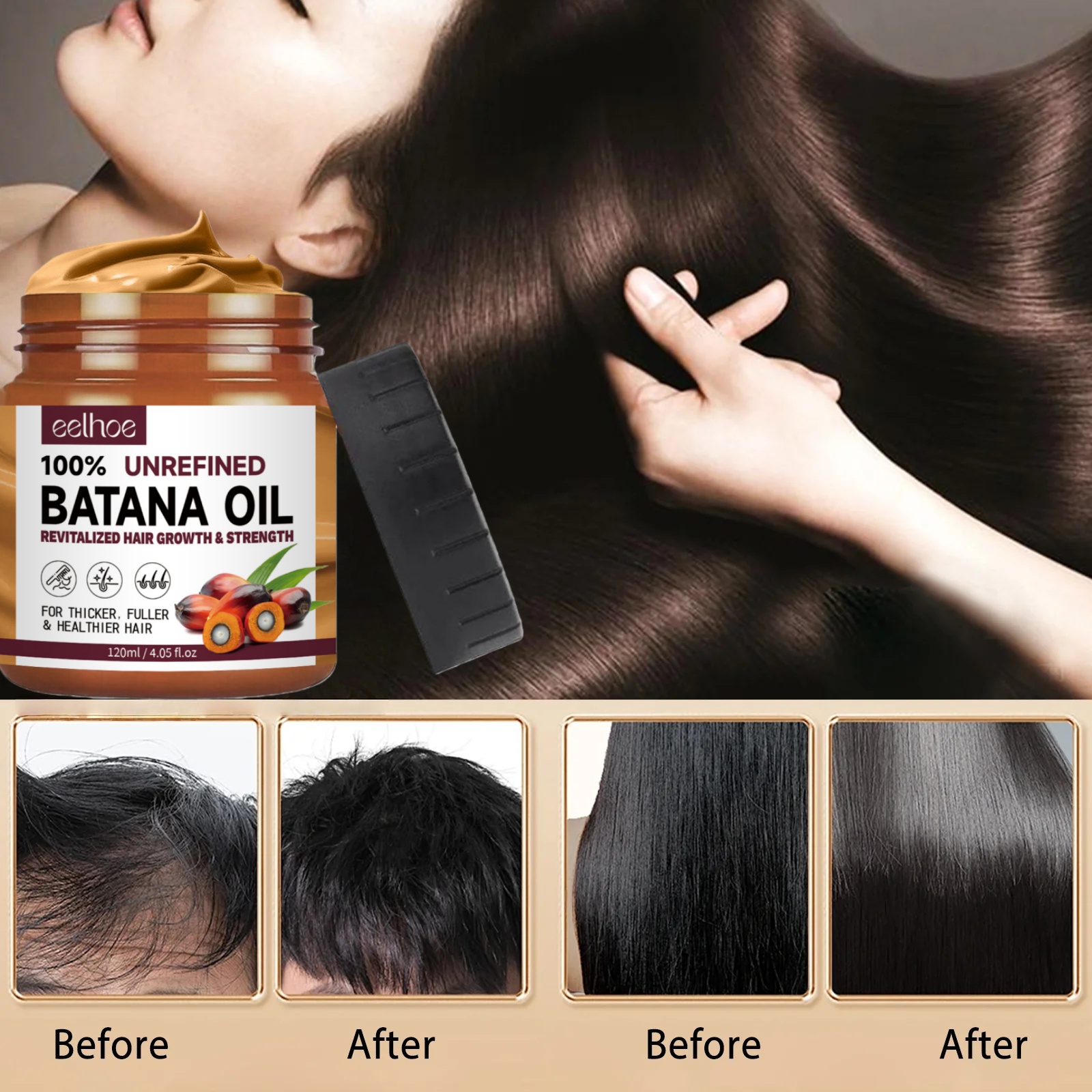 Split End Repair Serum - Batana Oil Hair Conditioner Smoothing Shine