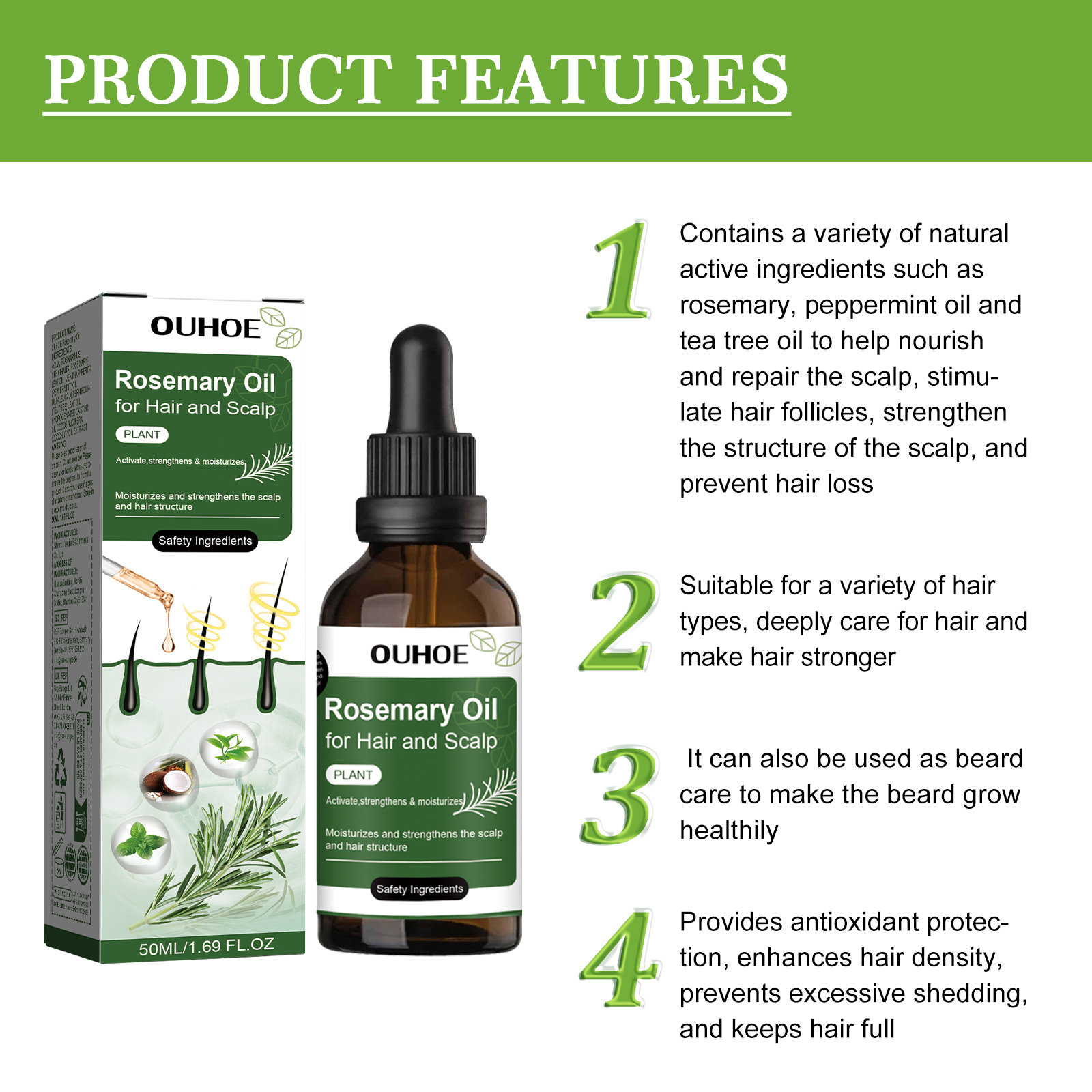 Rosemary Anti Hair Loss Oil No - Hair Care Growth 评论和价格