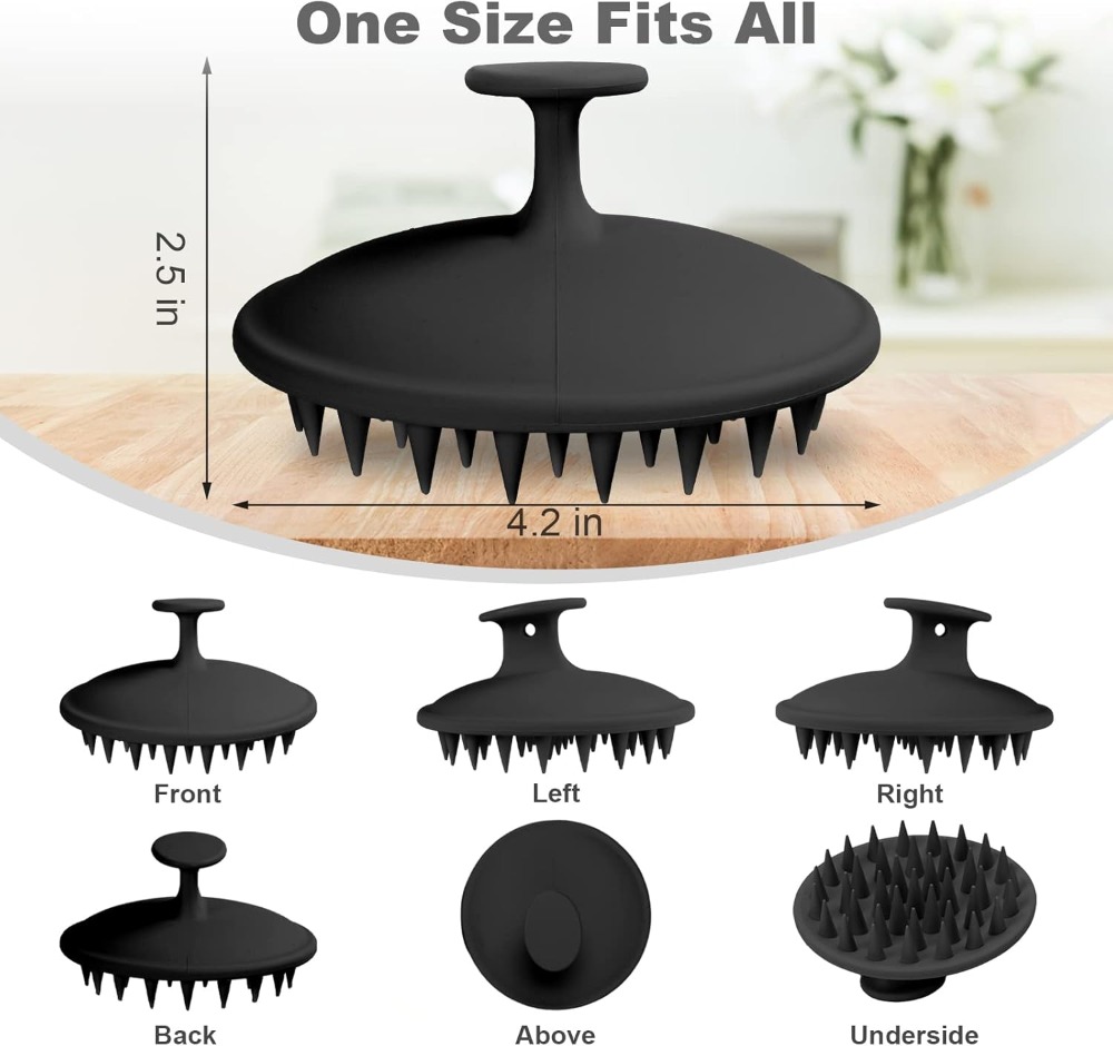 Silicone Scalp Massager Shampo - Hair Care Growth 评论和价格