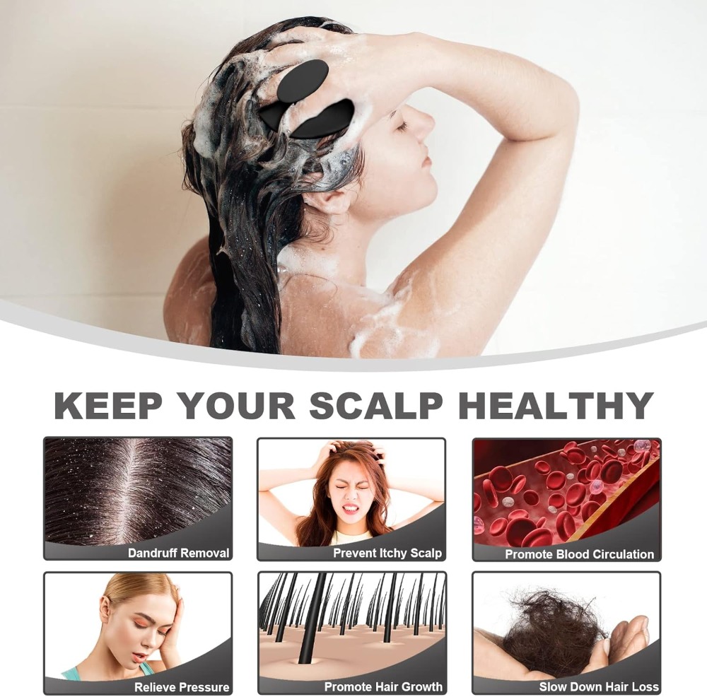 Silicone Scalp Massager Shampo - Hair Care Growth 评论和价格