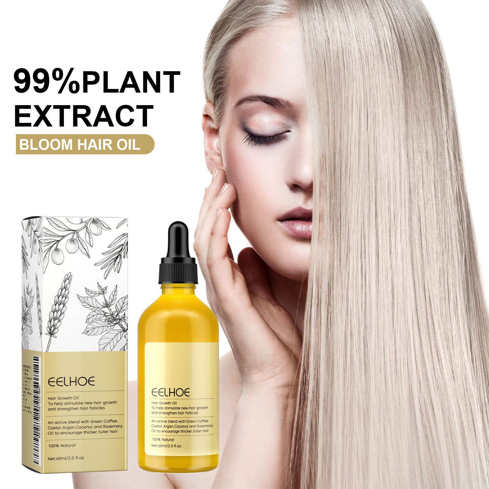 1/2/3pcs Natural Hair Growth O - Hair Care Fragrance Essential Oil 评论和价格