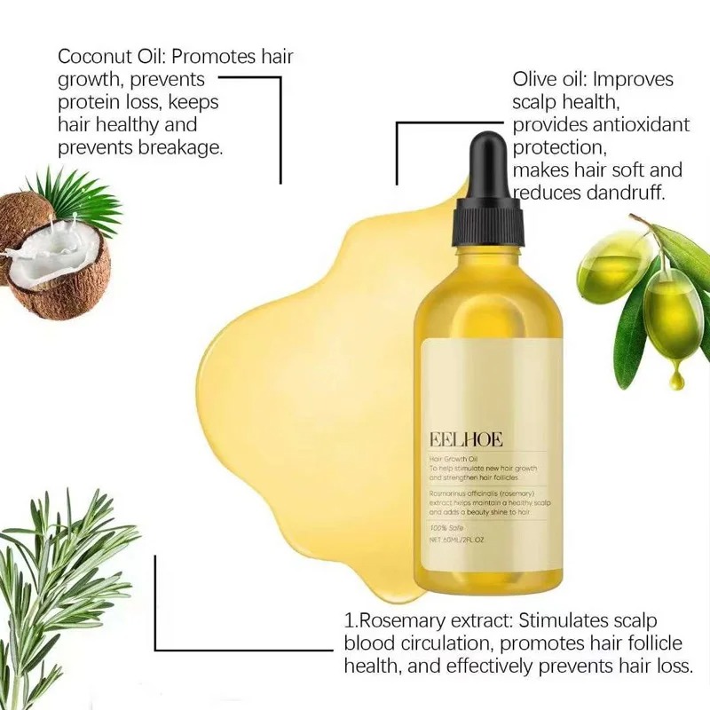 1/2/3pcs Natural Hair Growth O - Hair Care Fragrance Essential Oil 评论和价格