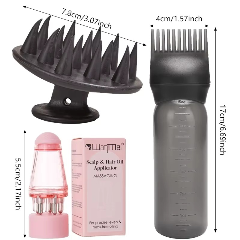 3Pcs Scalp Hair Oil Applicator - Hair Care Oil Serum 评论和价格