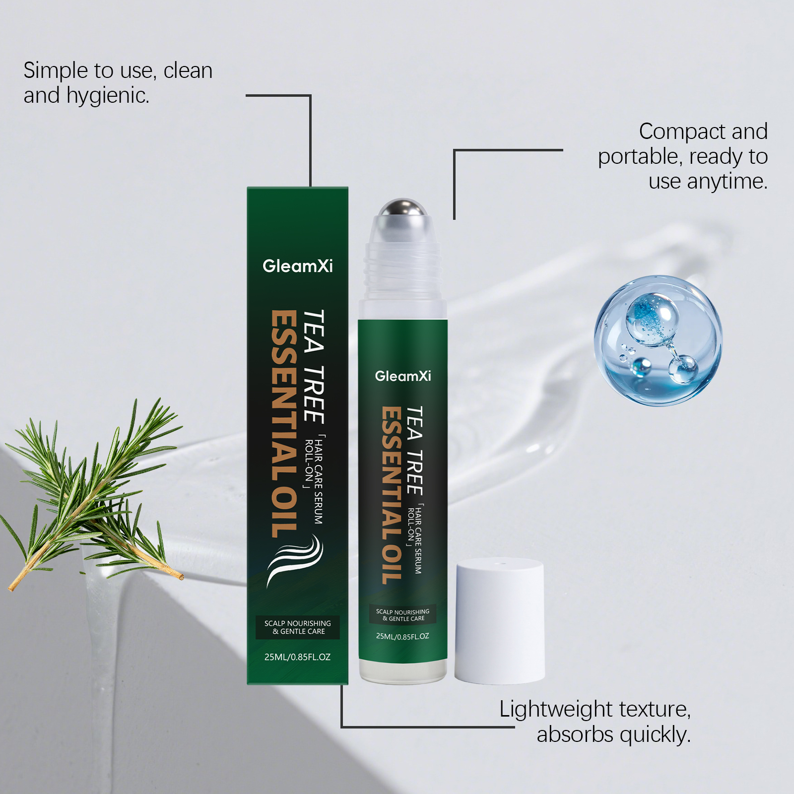 Tea Tree Hair Growth Roller Es - Split End Repair Serum 评论和价格