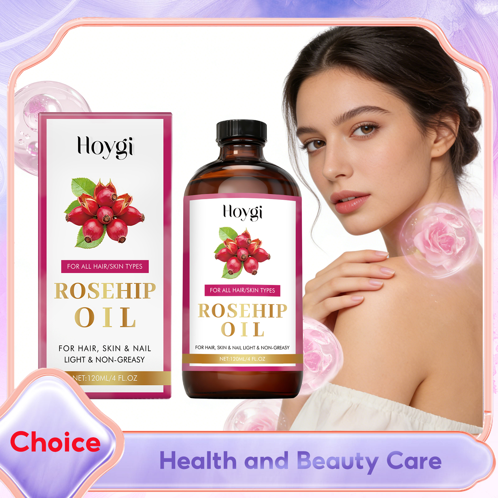 Natural Rosehip Seed Essential - Hair Care Oil Serum 评论和价格