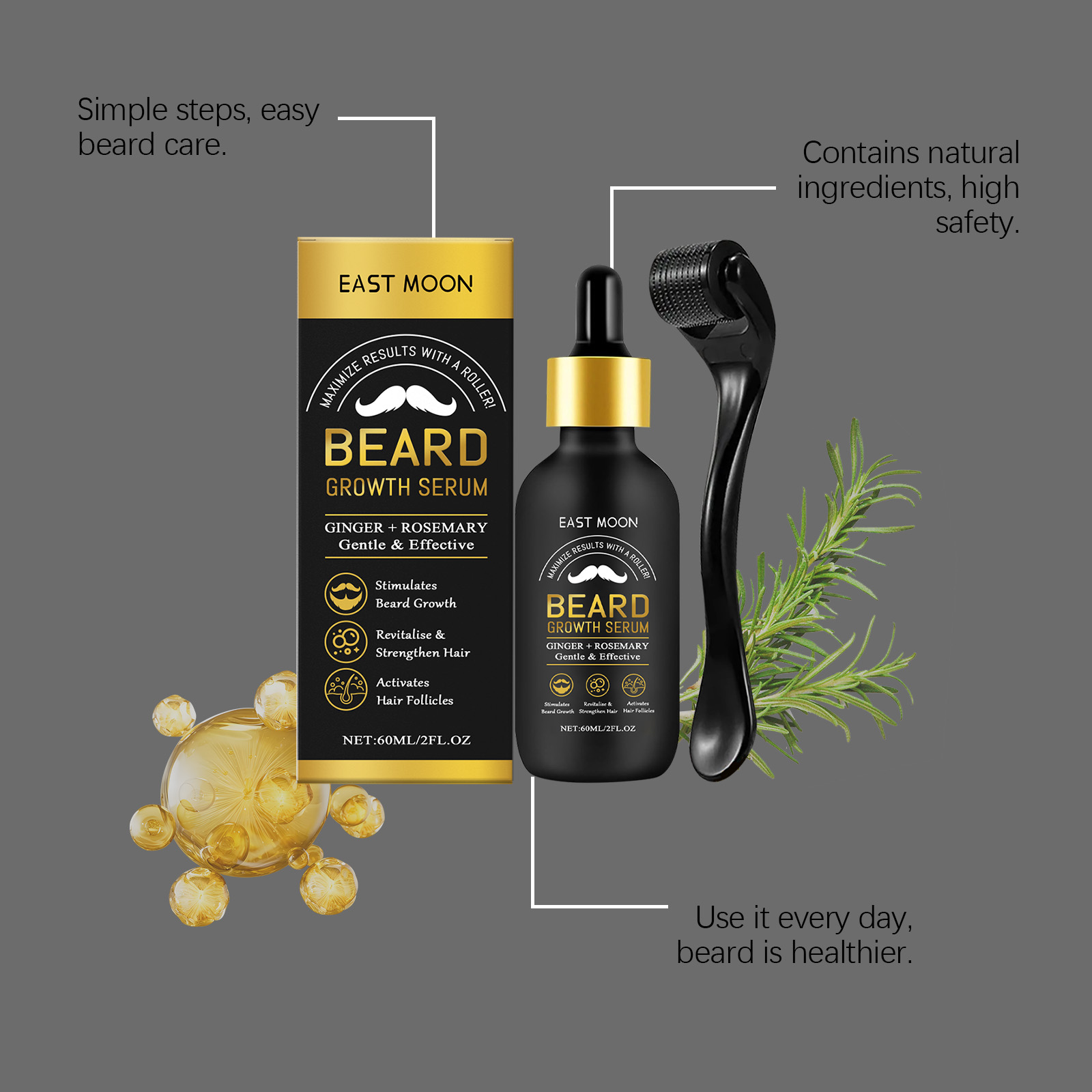 Beard Care Essential Oil Deep  - Hair Care Oil Serum 评论和价格